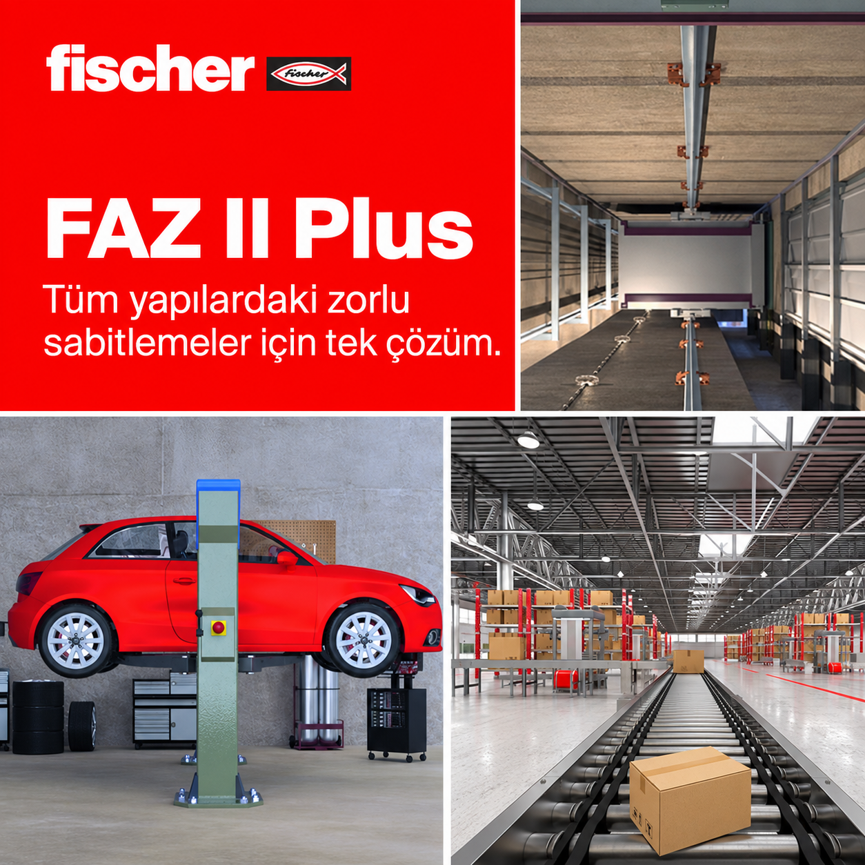 fischer FAZ II Plus Ağır Yük Çelik Dübeli